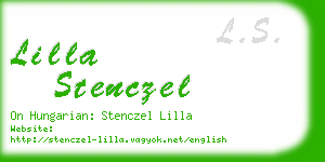lilla stenczel business card